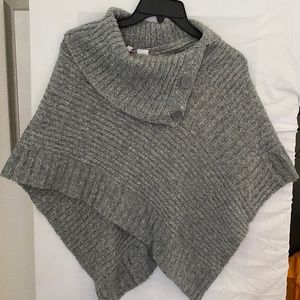 Sage colored sweater poncho